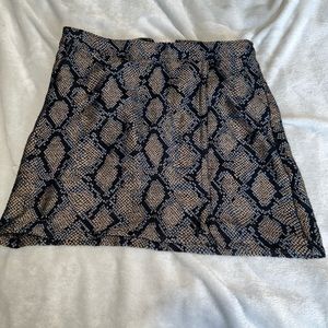 Snakeskin Mini Skirt